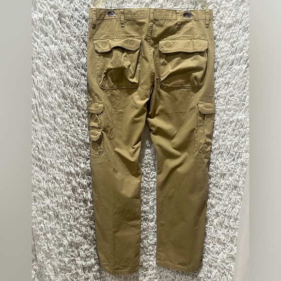 WRANGLER CARGO KHAKI PANTS, Y2K MENS UTILITARIAN STYLE. SIZE 36/32 - Picture 4 of 7